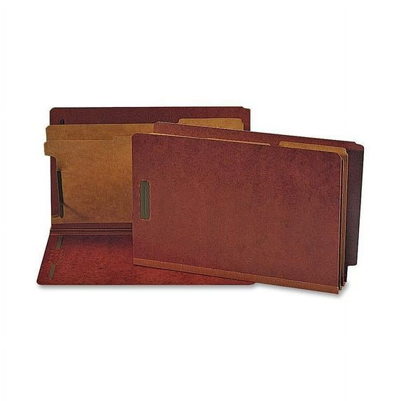 Nature Saver, NATSP17259, 2-divider Red End-tab Classification Folders, 10 / Box, Red