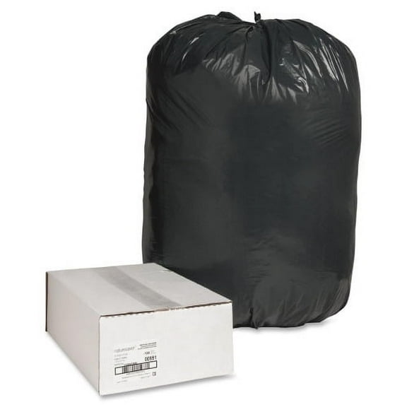 Nature Saver, NAT00991, Black Low-density Recycled Can Liners, 100 / Carton, Black, 60 gal