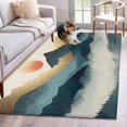 thumbnail image 1 of Nature Scenery Area Rugs 3x5 ft Forest Sun Mountain Landscape Washable Rug Non Slip Indoor Carpet Absorbent Floor Mat for Living Room Bedroom Dining Room, 1 of 9