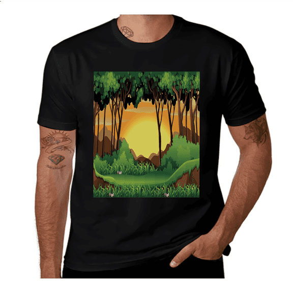 Nature Scenes Spring-Green Flower-Multicolor- Casual Streetwea Everyday Tshirt Comfortable Wear tee shirt