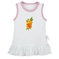thumbnail image 1 of Nature Sea Buckthorn Pattern Dresses For Baby, Newborn Babies Skirts, Infant Princess Dress, 0-24M Kids Graphic Clothes (White Sleeveless Dresses, 0-6 Months), 1 of 4