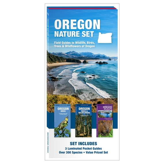 Nature Observation North America Oregon Nature Set: Field Guides to Wildlife, Birds, Trees & Wildflowers of Oregon, (Paperback)