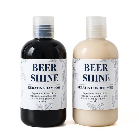 Nature Skin Shop Beer Shine Shampoo & Conditioner Set, for Dull, Fine Hair, Adds a Brilliant Shine & a Fuller Look, 2-Piece Bundle