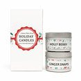 thumbnail image 1 of Nature Skin Shop Handmade Holiday Wood Wick Candles Gift Set, Pack of 2, 1 of 6