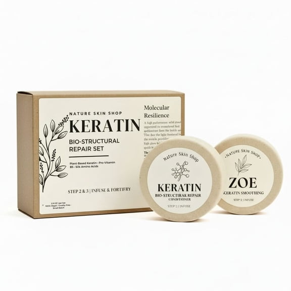 Nature Skin Shop Keratin Shampoo and Conditioner Bar Gift Set, 2 Piece
