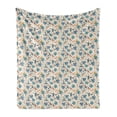 thumbnail image 1 of Nature Soft Flannel Fleece Throw Blanket, Abstract Flowers Leaves Herbs and Birds Nostalgic Botanical Garden Ornament, Cozy Plush for Indoor and Outdoor Use, 50" x 70", Multicolor, by Ambesonne, 1 of 6