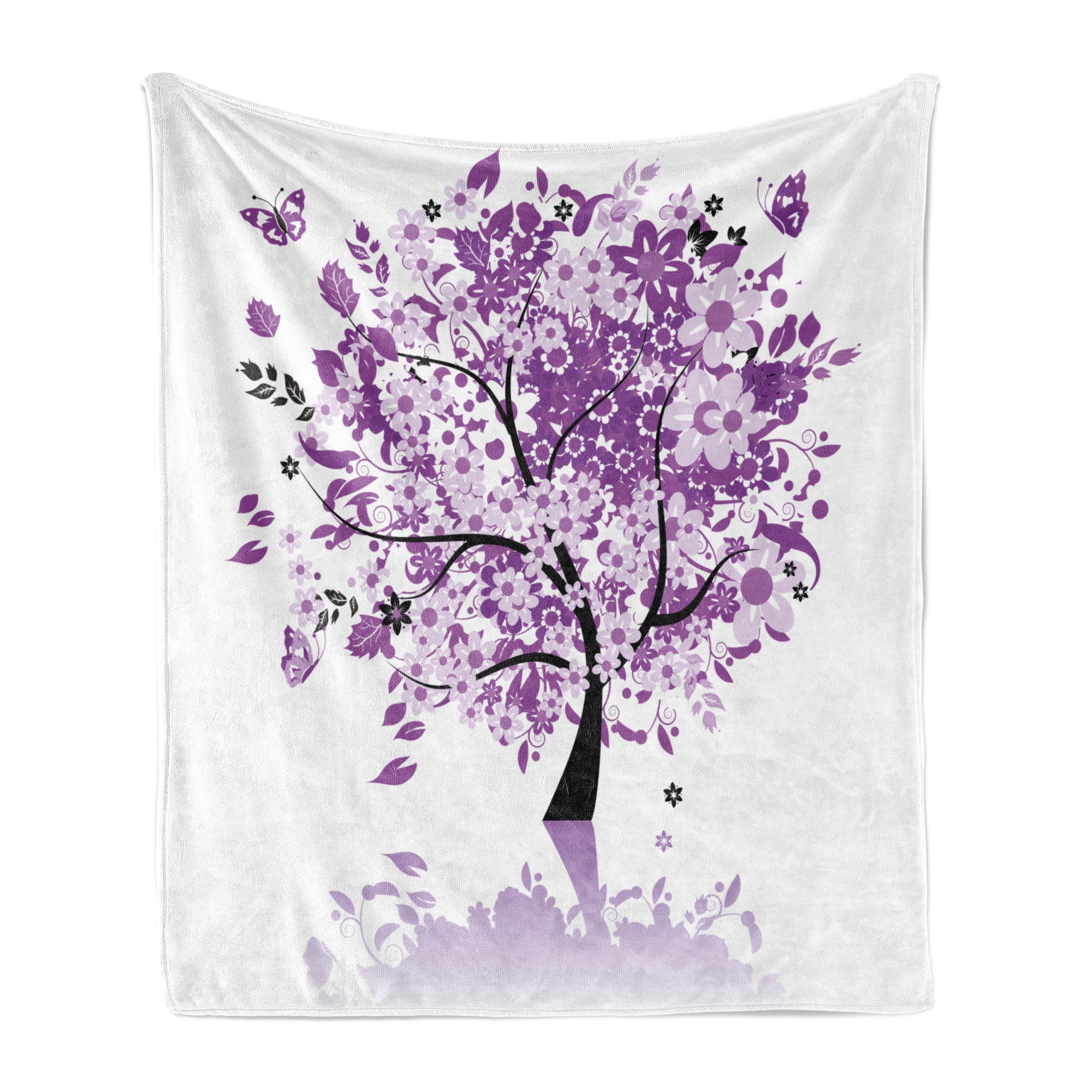 Nature Soft Flannel Fleece Throw Blanket, Spring Tree of Life Woods