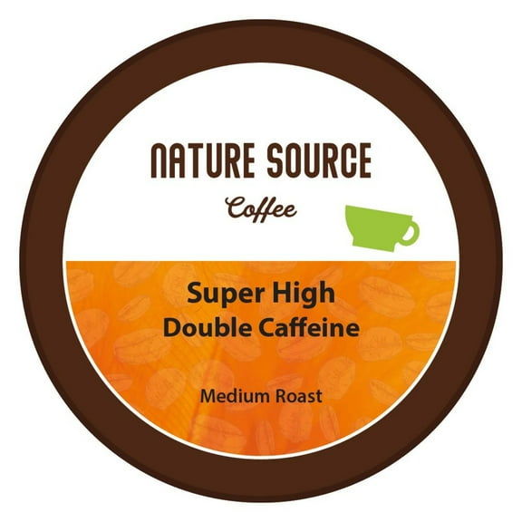 Nature Source Coffee Super High Caffeine Medium Roast Pods, 12 Count