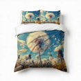 thumbnail image 1 of Nature Spring Summer Dandelion Blue Sky Bedding Set 3 Pcs Soft Microfiber Quilt Cover For Bedroom Decor, Comforter Cover With 2 Pillowcase, 1 of 5