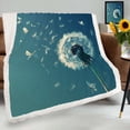 thumbnail image 1 of Nature Spring Summer Dandelion Blue Sky Sherpa Blanket Throw Blanket For Bed Chair Sofa Blanket For Women Men Blanket Microfiber, 1 of 8