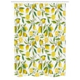 thumbnail image 1 of Nature Stall Shower Curtain, Exotic Lemon Tree Branches Yummy Delicious Kitchen Gardening Design, Fabric Bathroom Set with Hooks, 54W X 78L Inches, Fern Green Yellow White, by Ambesonne, 1 of 1