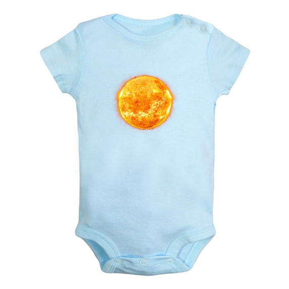 Nature Sun Pattern Rompers For Babies, Newborn Baby Unisex Bodysuits, Infant Jumpsuits, Toddler 0-24 Months Kids One-Piece Oufits (Blue, 18-24 Months)