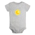 thumbnail image 1 of Nature Sun Pattern Rompers For Babies, Newborn Baby Unisex Bodysuits, Infant Jumpsuits, Toddler 0-24 Months Kids One-Piece Oufits (Gray, 6-12 Months), 1 of 4