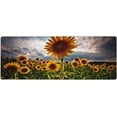 thumbnail image 1 of Nature Sunflowers Large Mouse Pads Rectangle Long Extended Big Stitched Edge Gaming Mousepad with Non-Slip Rubber Base for Desktop Laptop Keyboard 31.5 X 11.8 Inch, 1 of 6