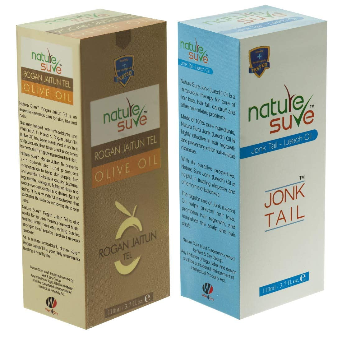 Nature Sure™ Combo - Jonk Tail (Leech Oil) 110ml and Rogan Jaitun Tail ...