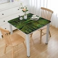 thumbnail image 1 of Nature Tablecloth, Forest with Lake Pastoral Flowerbed Picture, Rectangular Table Cover for Dining Room Kitchen Decor, 1 of 7