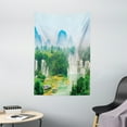 thumbnail image 1 of Nature Tapestry, Detain Waterfall Guangxi Misty Jungle Forest Waterscape Scene Picture, Wall Hanging for Bedroom Living Room Dorm Decor, 40W X 60L Inches, Fern Green Multicolor, by Ambesonne, 1 of 2