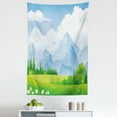 thumbnail image 1 of Nature Tapestry, Summer Meadow with Daisy Flower Field with Mountain Happy Eco Landscape, Fabric Wall Hanging Decor for Bedroom Living Room Dorm, 5 Sizes, Lime Green Pale Blue, by Ambesonne, 1 of 1