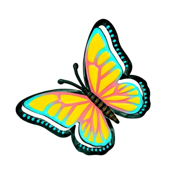 Nature Themed Iron Butterfly Honeybees Ladybirds Sculpture Sturdy Metal Artwork For Indoor Outdoors Decoration 17Cm