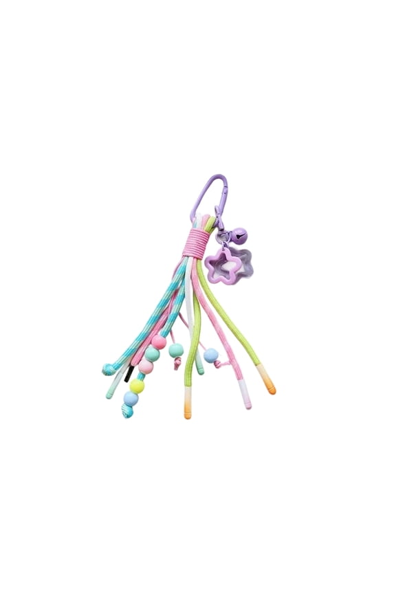 Nature Themed Rope Braided Keychain ABS Plastic Carabiner Clip Bag Pendant for Bags Modern Bag Accessories