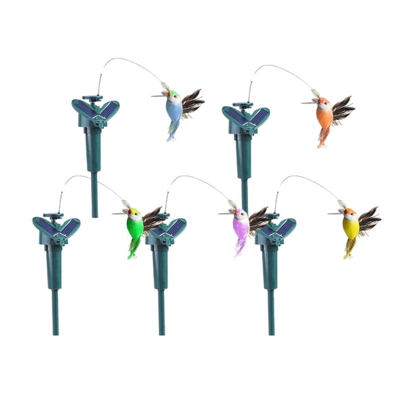 Nature Themed Solar Garden Stake Light Hummingbird Design Waterproof LED Outdoor Pathway Lamp For Flower Beds Backyard And Patio Decoration