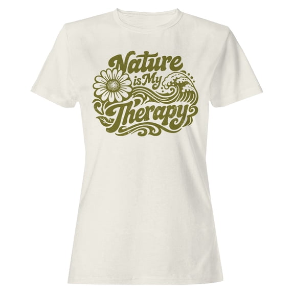 Nature Therapy Floral Art Women's Off-White T-shirt