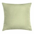 thumbnail image 1 of Nature Throw Pillow Cushion Cover, Abstract Geometric Spring Themed Green Leaves Repeating Pattern on White Background, Decorative Square Accent Pillow Case, 18 X 18 Inches, Green White, by Ambesonne, 1 of 2