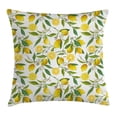 thumbnail image 1 of Nature Throw Pillow Cushion Cover, Exotic Lemon Tree Branches Yummy Delicious Kitchen Gardening Design, Decorative Square Accent Pillow Case, 20 X 20 Inches, Fern Green Yellow White, by Ambesonne, 1 of 2