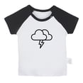 thumbnail image 1 of Nature Thunder Pattern T shirt For Baby, Newborn Babies T-shirts, Infant Tops, 0-24M Kids Graphic Tees Clothing (Short Black Raglan T-shirt, 0-6 Months), 1 of 4