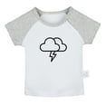 thumbnail image 1 of Nature Thunder Pattern T shirt For Baby, Newborn Babies T-shirts, Infant Tops, 0-24M Kids Graphic Tees Clothing (Short Gray Raglan T-shirt, 18-24 Months), 1 of 4