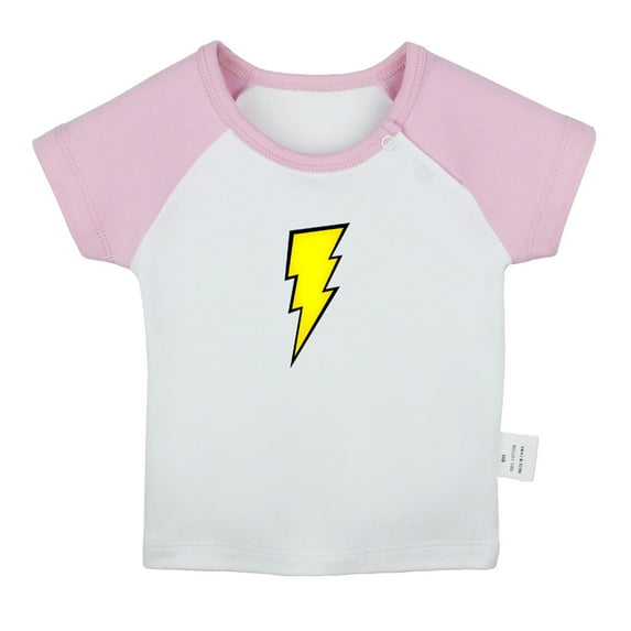 Nature Thunder Pattern T shirt For Baby, Newborn Babies T-shirts, Infant Tops, 0-24M Kids Graphic Tees Clothing (Short Pink Raglan T-shirt, 6-12 Months)