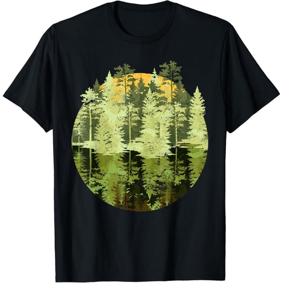 Nature Trees Reflection Outdoor Wildlife Forest T-Shirt