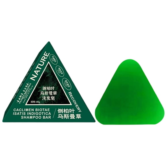 Nature Triangle Shampoo Bar with Usman Grass & Cypress Leaf, Mild Formula That Is Gentle On Hair & Scalp, Designed For Daily Cleansing Use, Suitable For Women And Men
