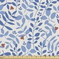 thumbnail image 1 of Ambesonne Nature Fabric by the Yard Upholstery, Tree Branches Ladybugs, 10 Yards, Violet Blue Eggshell, 1 of 4