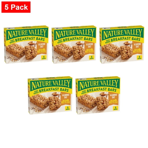 Nature Valley Almond Oat Soft Baked Breakfast Bars 5 ct / 1.77 oz - 5 Pack