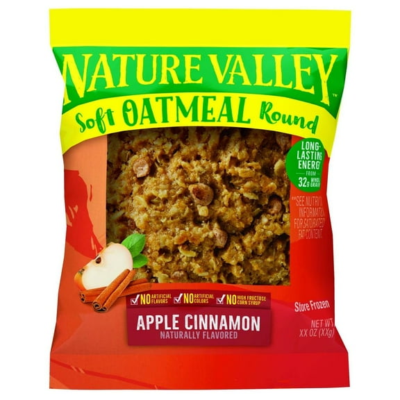 Nature Valley Apple Cinnamon Soft Oatmeal Round, 2.32 Ounce -- 72 per case.