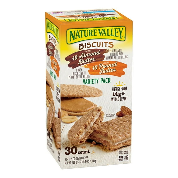 Nature Valley Biscuit Sandwich Variety Pack (1.35 oz., 30 pk.)