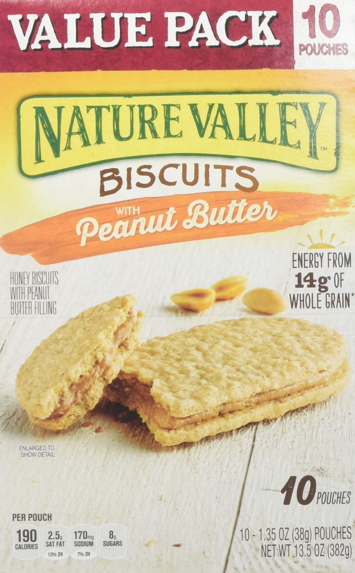 Nature Valley Biscuits With Peanut Butter Box, 10 Count (Pack Of 6