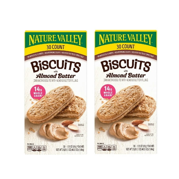 Nature Valley Biscuits with Almond Butter, 1.35 oz, 30 ct 2PK