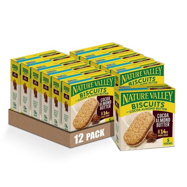 Nature Valley Biscuits with MMF7 Cocoa Almond Butter filling, 5 ct, 6.