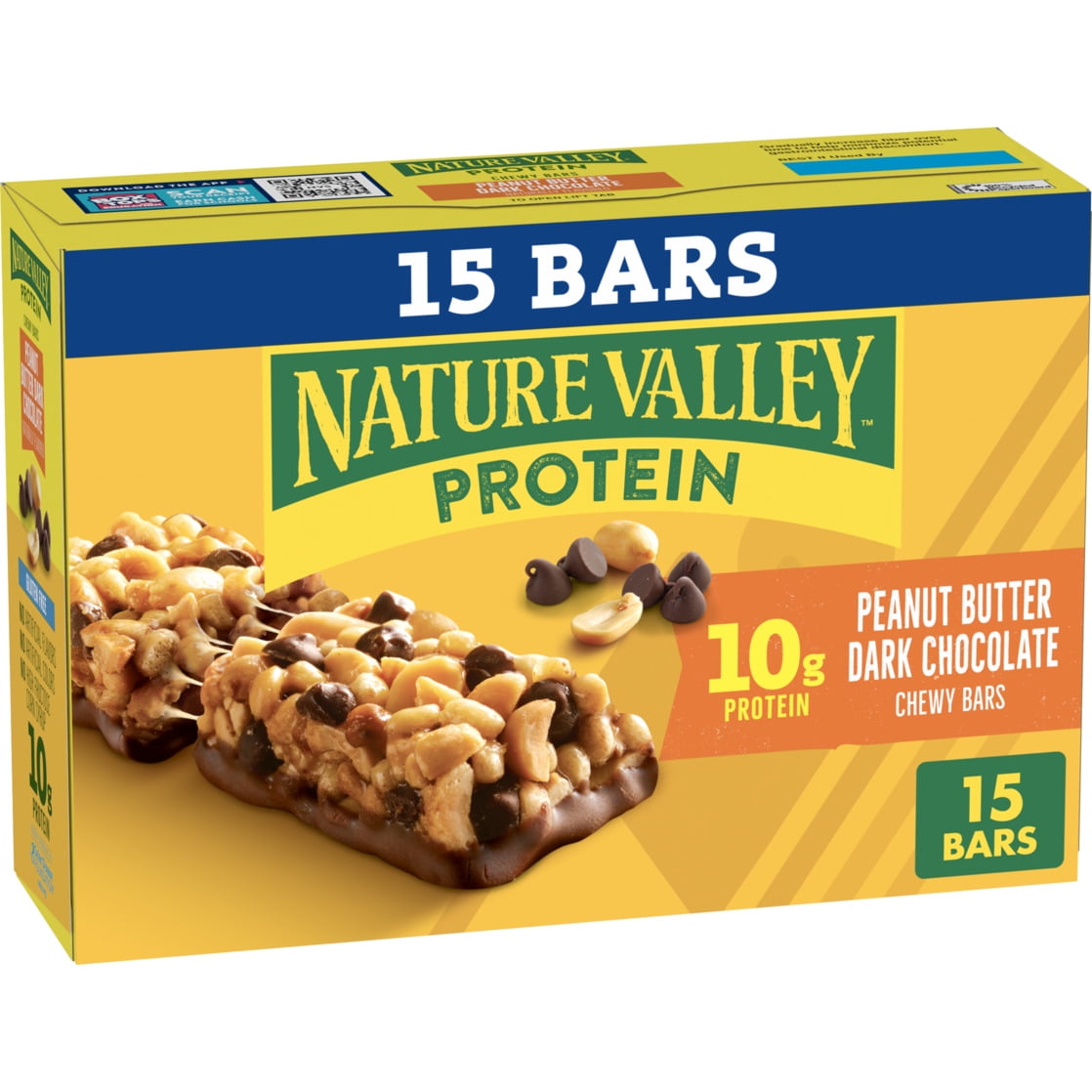 Nature Valley Chewy Granola Bars, Protein, Peanut Butter Dark Chocolate, 15 Bars, 21.3 oz