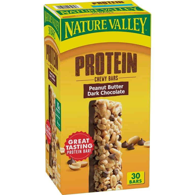 Nature Valley 10g Protein Chewy Granola Bars, Peanut Butter Dark