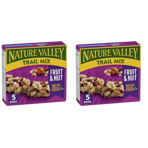 Nature Valley Chewy Trail Mix Fruit and Nut Granola Bars, 5  x 35g, 175g (2 Pack)