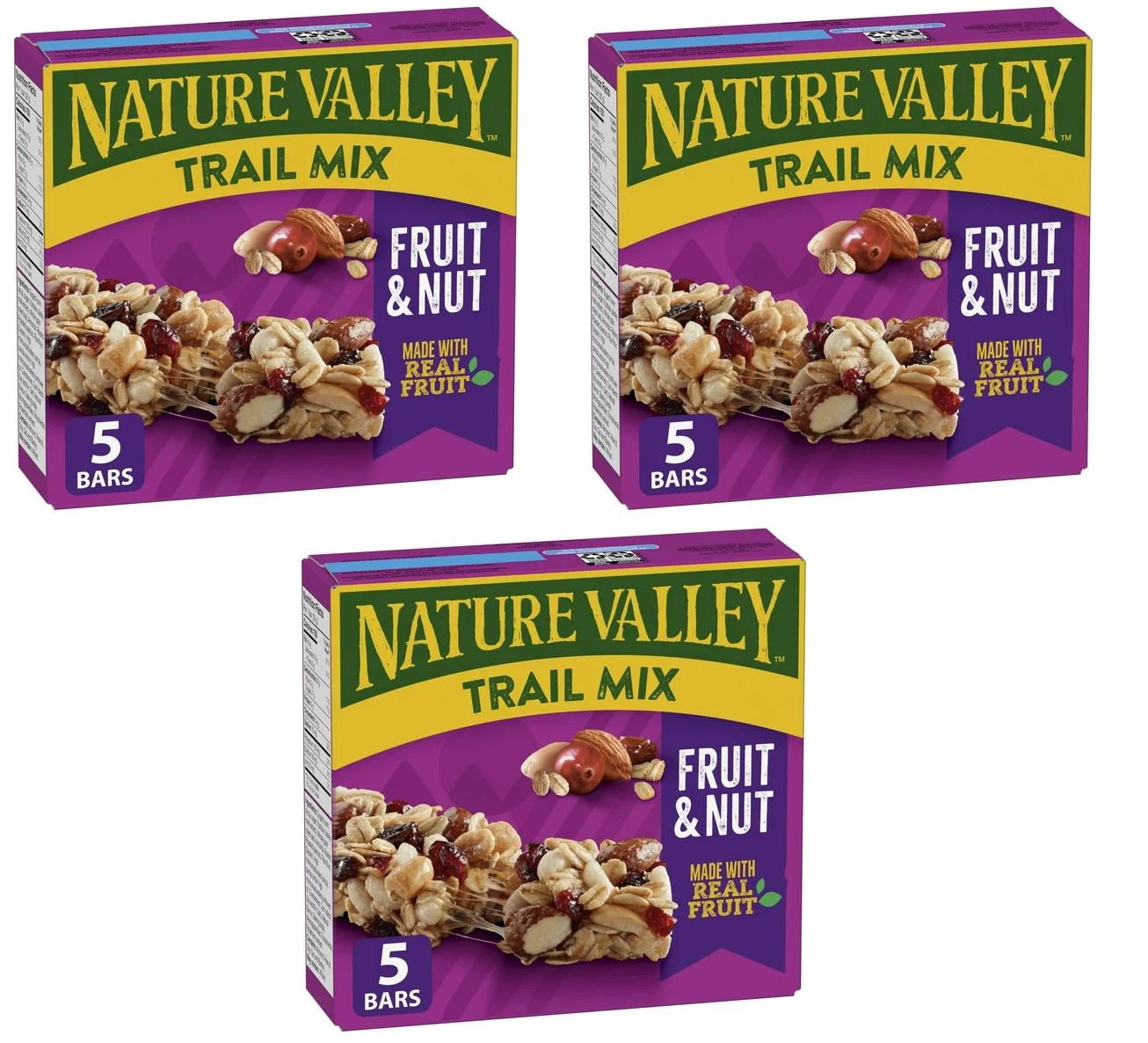 Nature Valley Chewy Trail Mix Fruit and Nut Granola Bars, 5  x 35g, 175g (3 Pack)
