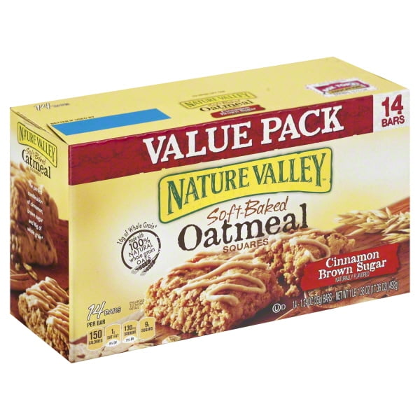 Nature Valley Cinnamon Brown Sugar Soft-Baked Oatmeal Squares, 14 count, 17.36 oz