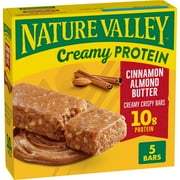 Nature Valley Creamy Protein Bars, Cinnamon Almond Butter, 10g Protein, 5 Bars, 7.45 oz