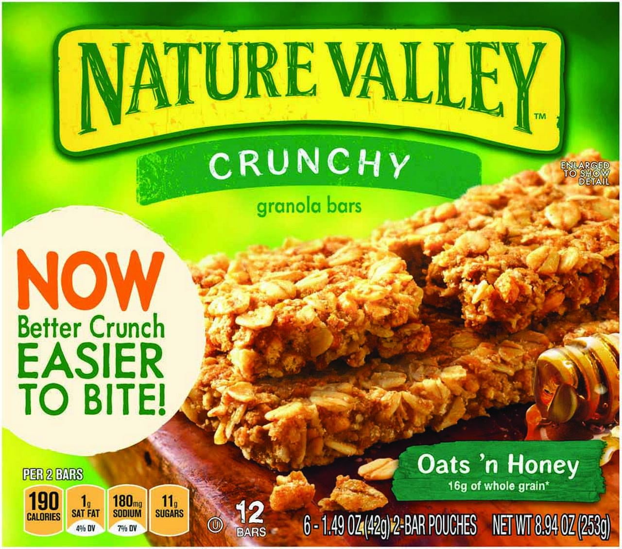 Nature Valley Crunchy Granola Bar Oats 'n Honey, 8.94 oz box (Pack of 48)