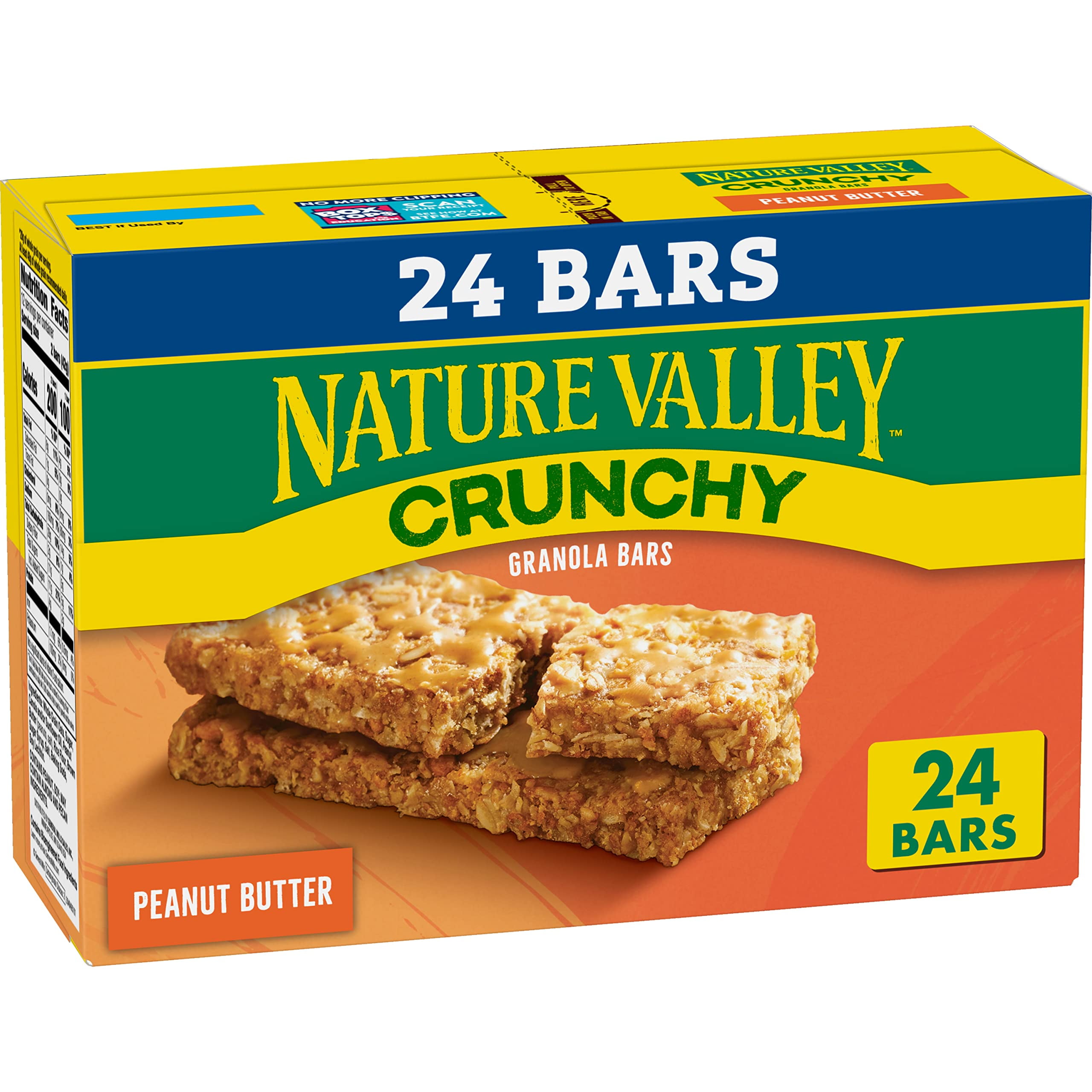 Nature Valley Crunchy Granola Bar, Peanut Butter, Value Pack, 17.88 Oz