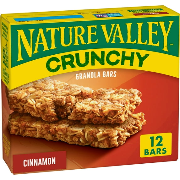 Nature Valley Crunchy Granola Bars, Cinnamon, 12 Bars, 8.94 Oz (6 Pouches) Packaging May Vary