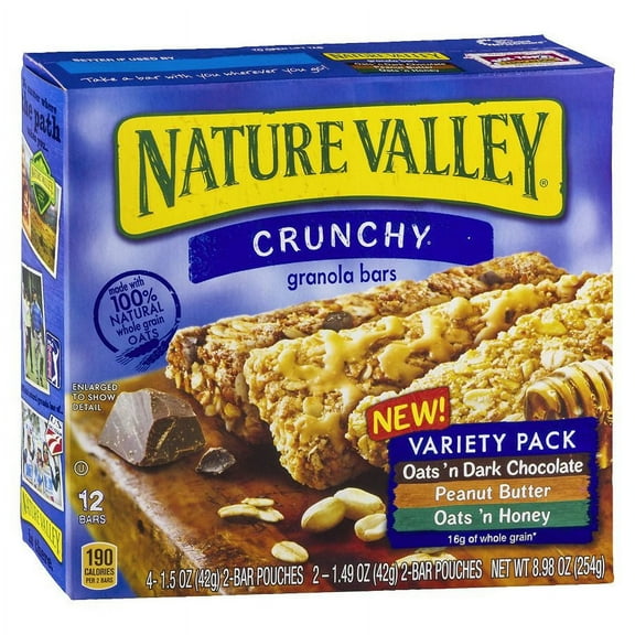 Nature Valley Crunchy Granola Bars Oats 'n Dark Chocolate 1.5 oz x 6 pack Pack of 2